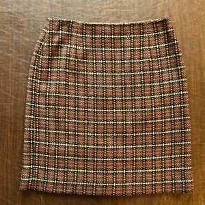 Ann Taylor Loft skirt black/red/tan plaid